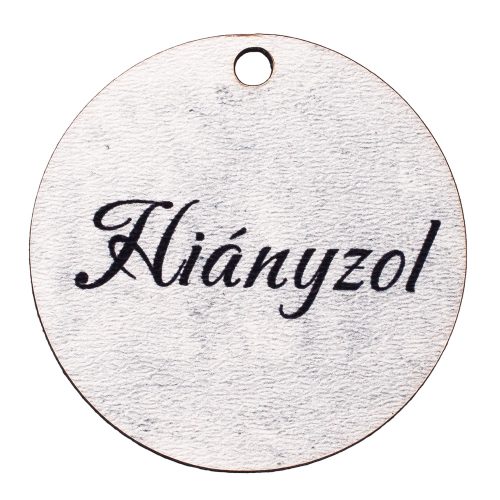 5pcs. "Hiányzol" inscribed decorative wooden plaque 5cm