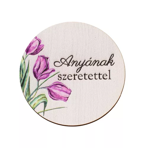 5db. "Anyának szeretettel" feliratos dekor tábla 5cm