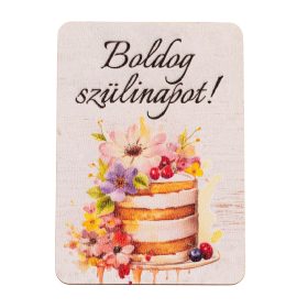   4db. "Boldog születésnapot!" feliratos dekor tábla 7 x 5cm