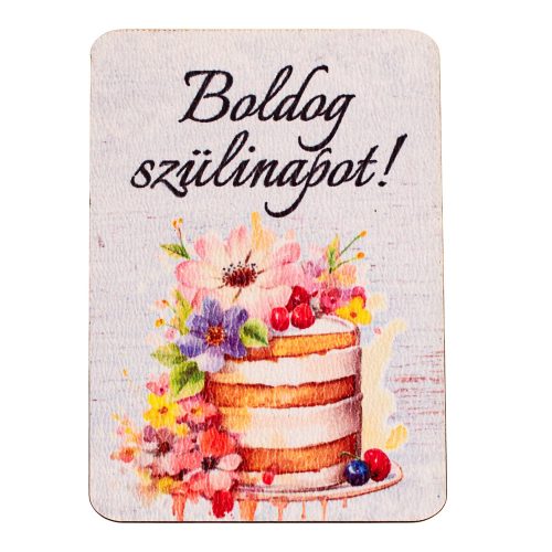 4db. "Boldog születésnapot!" feliratos dekor tábla 7 x 5cm