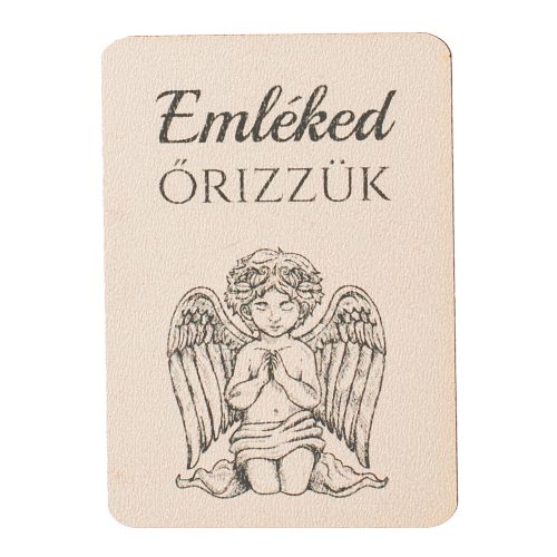4pcs. "Emléked őrizzük" insription decor table with an angel 7 x 5cm