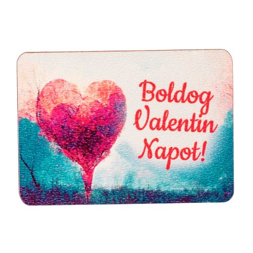 4db. "Boldog Valentin Napot!" insription decor table with heart pattern 7 x 5cm