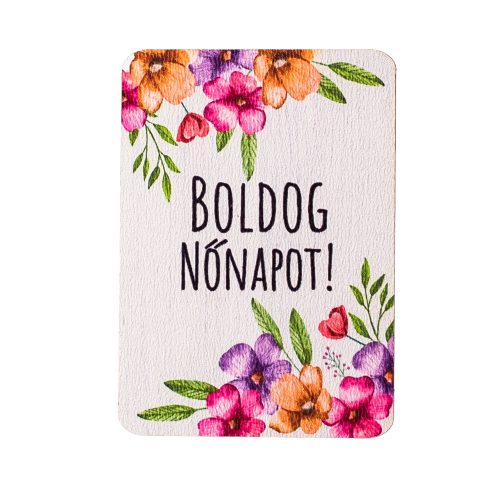 4pcs. "Boldog Nőnapot!" inscription decor table 7 x 5cm