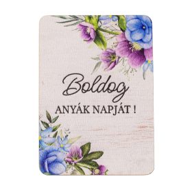   4db. "Boldog anyák napját!" feliratos dekor fa tábla 7 x 5cm