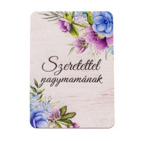   4db. "Szeretettel nagymamának" feliratos dekor fa tábla 7 x 5cm