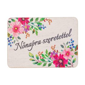   Decorative Plaque Set 4pcs. with "Nőnapra Szeretettel" Text, 7 x 5cm