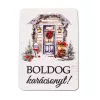 4db. "Boldog karácsonyt!" feliratos, díszes ajtó fa tábla 7 x 5 cm
