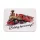 4pcs. "Boldog karácsonyt!" text inscribed wooden plaque with red train motif, 7 x 5 cm