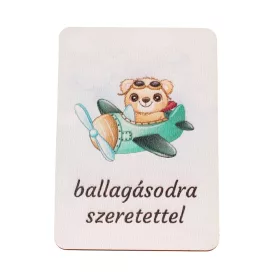   4db. "ballagásodra szeretettel" feliratos dekor tábla 7 x 5cm