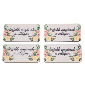   4db. "legjobb anyának a világon" feliratos dekor tábla 8 x 4cm