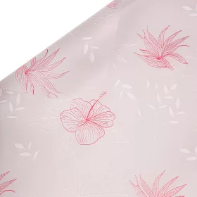  Floral patterned wrapping decorative foil sheet 57cm x 57cm, 20 pcs. - White
