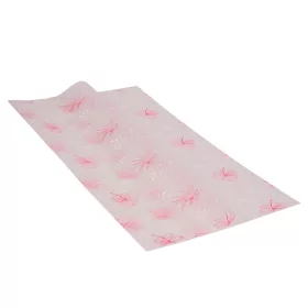   Floral patterned wrapping decorative foil sheet 57cm x 57cm, 20 pcs. - White
