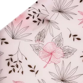   Floral patterned wrapping decorative foil sheet 57cm x 57cm, 20 pcs. - Black