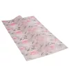 Floral patterned wrapping decorative foil sheet 57cm x 57cm, 20 pcs. - Black