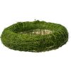 Sisal-covered hay wreath base 15cm/3cm - Green