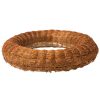 Sisal-covered hay wreath base 20cm/4cm - Brown