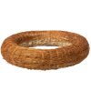 Sisal-covered hay wreath base 25cm/5cm - Brown