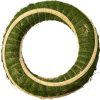 Sisal-covered hay wreath base decorated with millet 20cm/5cm - Green