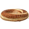 Sisal-covered hay wreath base decorated with millet 25cm/6cm - Brown