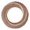 Sisal-covered hay wreath base decorated with millet 25cm/6cm - Green