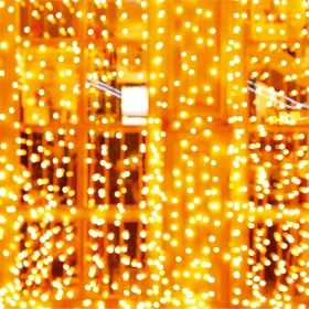 DOT LED-es fényfüggöny, 2x2m, melegfehér 200 LED