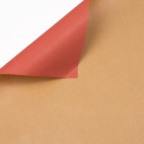 Kraft papír 61 x 43cm, natúr-sötét rózsaszín (20db/csom.)