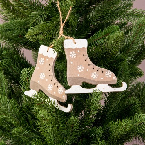 1 pair of skates Christmas tree decoration 9 x 11cm