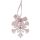 Silver snowflake Christmas tree decoration 10cm, with hanger 19cm