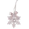 Bow silver snowflake Christmas tree decoration 10cm, with hanger 19cm