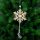 Gold snowflake Christmas tree decoration 11cm x 10cm