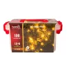 LED-es beltéri fényfüzér, 8 + 1.5m, melegfehér, 100 LED