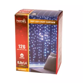 DOT LED-es fényfüggöny, 0,9x1.4 m, hidegfehér