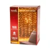DOT LED-es fényfüggöny, 1,2x1.4 m + 3m, melegfehér