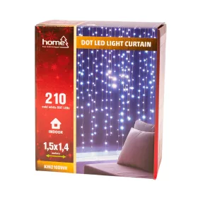 DOT LED-es fényfüggöny, 1,5x1.4 m + 3m, hidegfehér