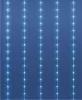 DOT LED-es fényfüggöny, 1,5x1.4 m + 3m, hidegfehér