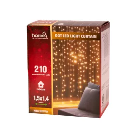 DOT LED-es fényfüggöny, 1,5x1.4 m + 3m, melegfehér