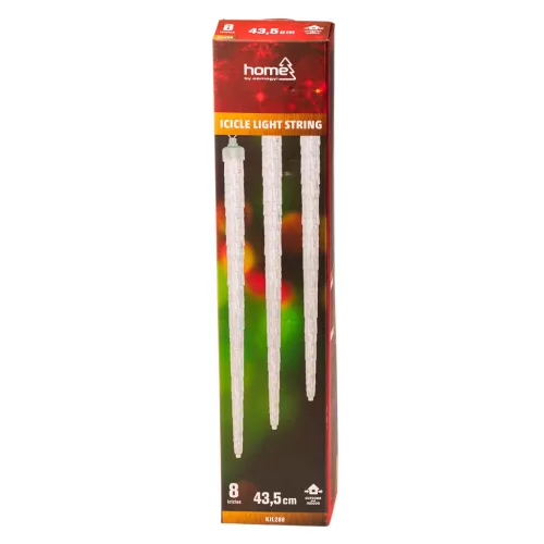 Icicle String Lights, Cool White, IP44 Adapter