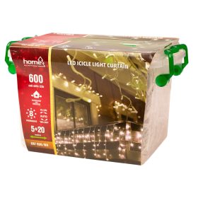 LED-es fényfüggöny, 20 + 5m, 600db hidegfehér LED