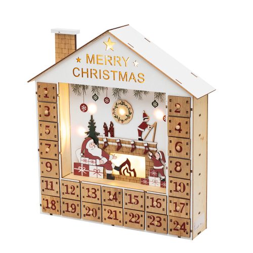 LED-es adventi naptár, fa