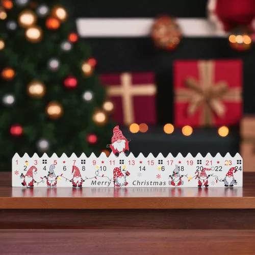 LED-es adventi naptár, fa