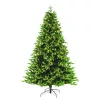 LED-es műfenyő 210 cm, 380 db melegfehér LED, 8 fényprogrammal, 3D+2D tűlevelekkel, fém talppal