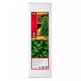   LED-es műfenyő 210 cm, 380 db melegfehér LED, 8 fényprogrammal, 3D+2D tűlevelekkel, fém talppal
