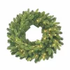 LED-es műkoszorú 60 cm, 50 db melegfehér LED, 8 fényprogrammal, 3D+2D ágakkal és időzítővel
