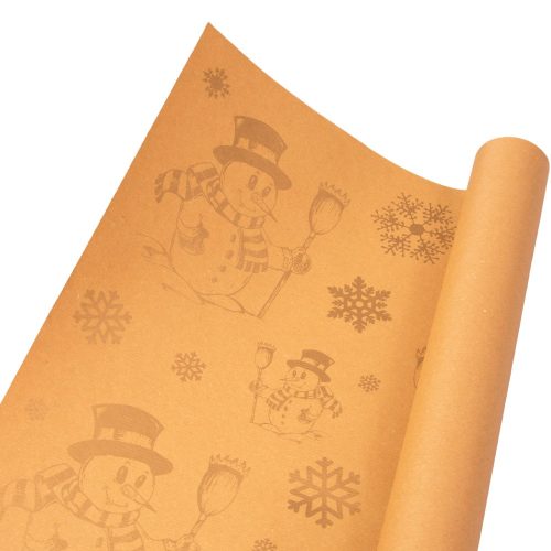 Gold snowman kraft paper 61 x 43cm (19pcs.)