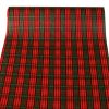 Karácsonyi skótkockás dekorációs anyag, asztali futó, 28cm x 2.7m