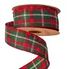 Karácsonyi skótkockás szalag drótos szegéllyel 38mm x 10m