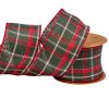 Christmas tartan ribbon with wired edge 63mm x 10m