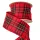 Christmas tartan plush ribbon with wired edge 63mm x 10m