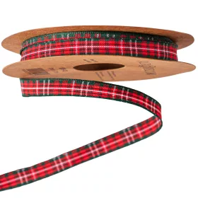 Karácsonyi skótkockás szalag 10mm x 10m