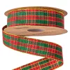 Christmas tartan ribbon 25mm x 10m